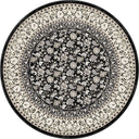 Hatai Black Classic Bordered Rug