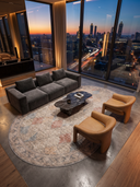 Ancient Sunburst Beige Vintage Rug