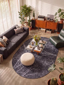 Night Sky Dome Anthracite Modern Rug