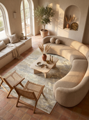 Serap Yellow Abstract Rug