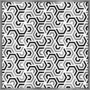 Interlocking Black and White Geometric Rug