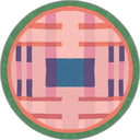 Intersection Pink Geometric Rug