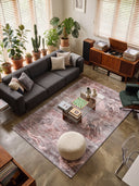 Serap Pink Abstract Rug