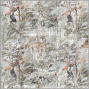 Tropical Garden Gray Animal Print Rug