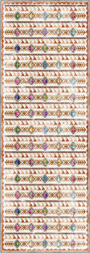 Cute Mascots Cream Patterned Kids Rug