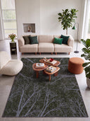 Night Sky Dome Green Modern Rug