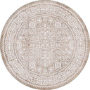 Ruby Passion Embroidery Beige Classic Bordered Rug