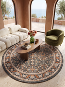 Palace Garden Anthracite Classic Bordered Rug