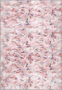 Butterfly Traces Pink Animal Print Modern Rug