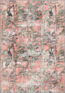 Tropical Garden Pink Animal Print Rug