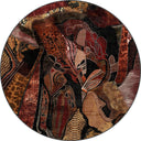 Texture Collage Red Modern Rug