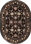 Sultan's Garden Black Classic Bordered Rug