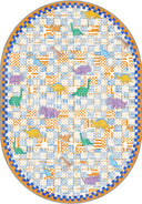 Mosaic Dinosaur Kids Room Rug