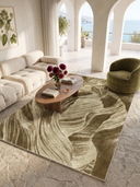 Layers Yellow Modern Rug