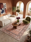 Memoir Orange Classic Bordered Rug