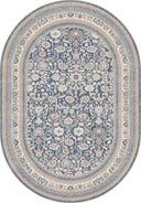 Night Afshani Blue Classic Bordered Rug