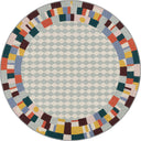 Mosaic Blue Geometric Rug