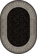 Mystic Meander Black Classic Bordered Rug