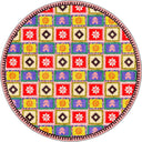Colorful Motifs Multicolor Kilim Rug