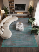 Misty Desert Turquoise Modern Rug