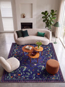 Night Garden Navy Floral Rug