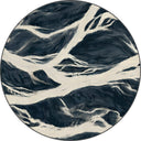 Flow Navy Modern Rug