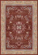 Oriental Lotus Classic Bordered Rug