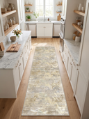 Serap Yellow Abstract Rug