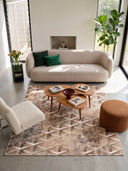 Structure Beige Geometric Rug