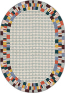 Mosaic Blue Geometric Rug