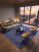 Royal Garden Blue Floral Rug