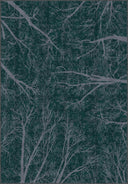 Night Sky Dome Turquoise Modern Rug