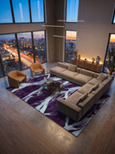 Flow Purple Modern Rug