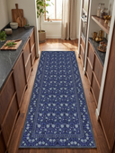Mirrored Rose Navy Floral Classic Rug