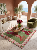 Red Lobsters Animal Print Rug