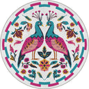 Colorful Peacock Animal Print Rug