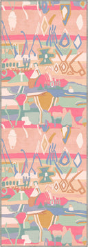 Duru Ethnic Pink Modern Rug