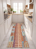 Avant-garde Terracotta Geometric Rug