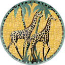 Giraffe Garden Animal Print Rug