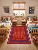 Carnival Red Kids Room Rug